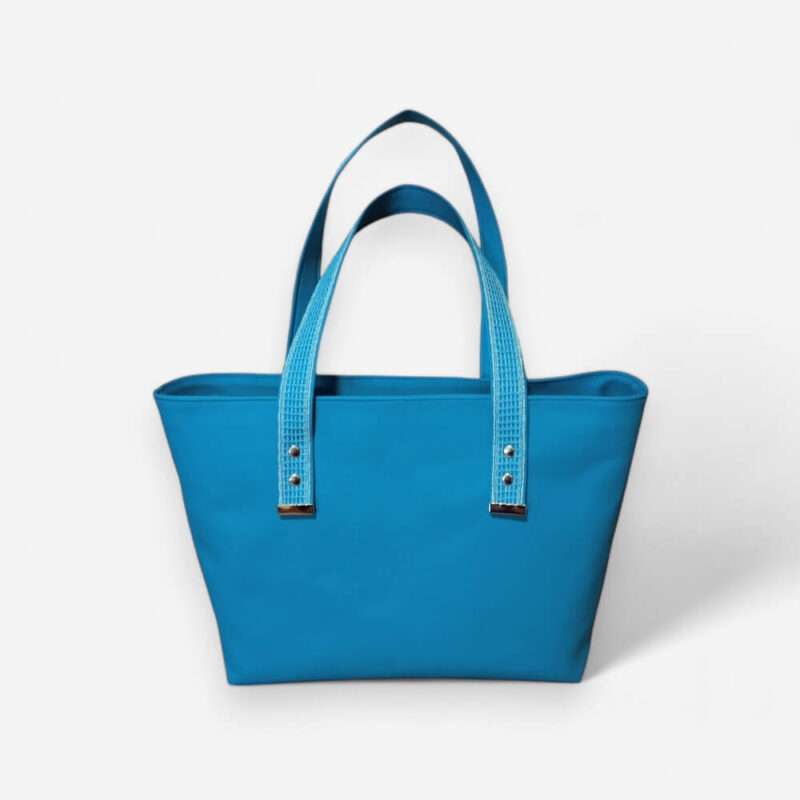 türkizkék shopper táska